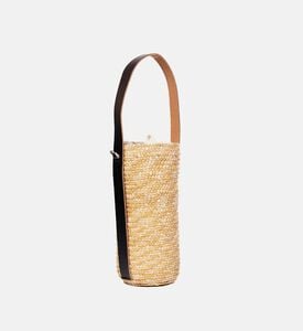Straw Leather Strap Bottle Holder Straw Leather Strap Bottle Holder
