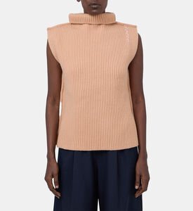 Sleeveless Ribbed Knit Top