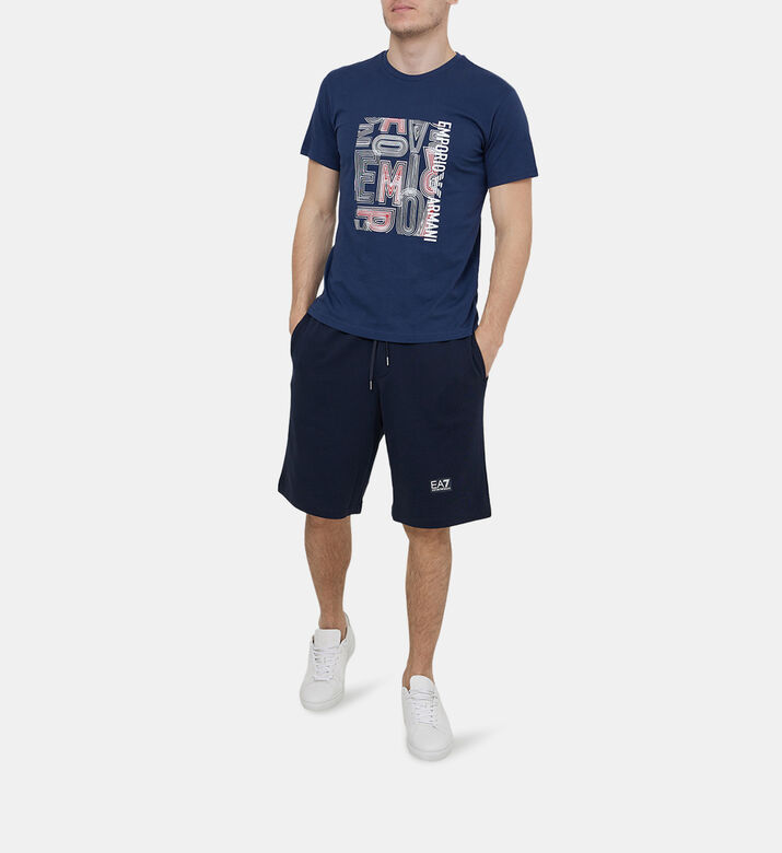 Graphic Print Knit T-shirt