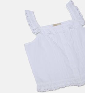 Michael Kors Ruffle-detail Button Closure Sleeveless Top, Packshot View