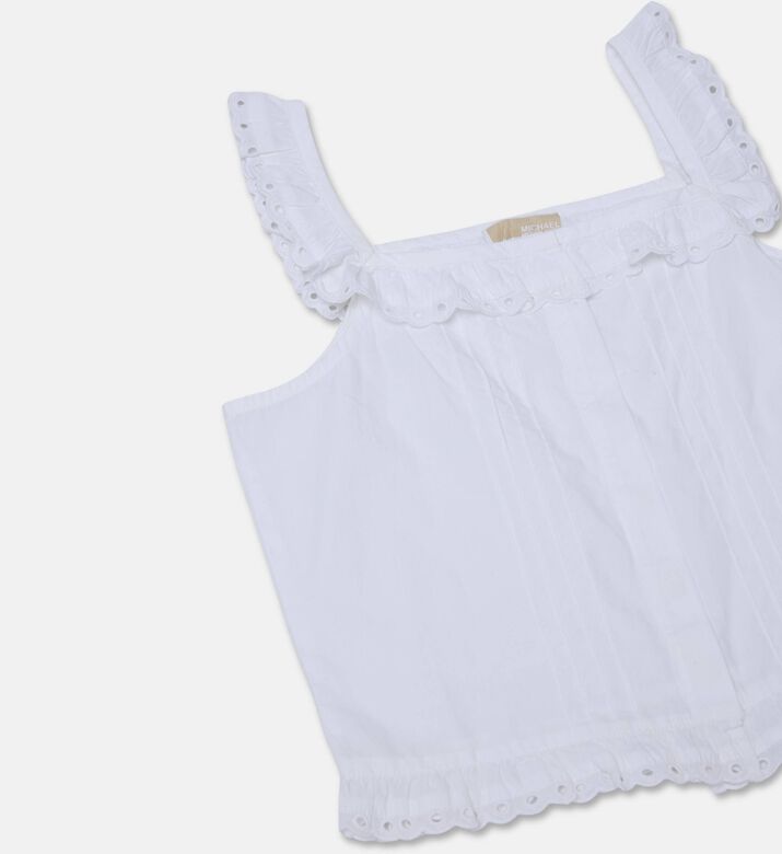 Michael Kors Ruffle-detail Button Closure Sleeveless Top, Packshot View