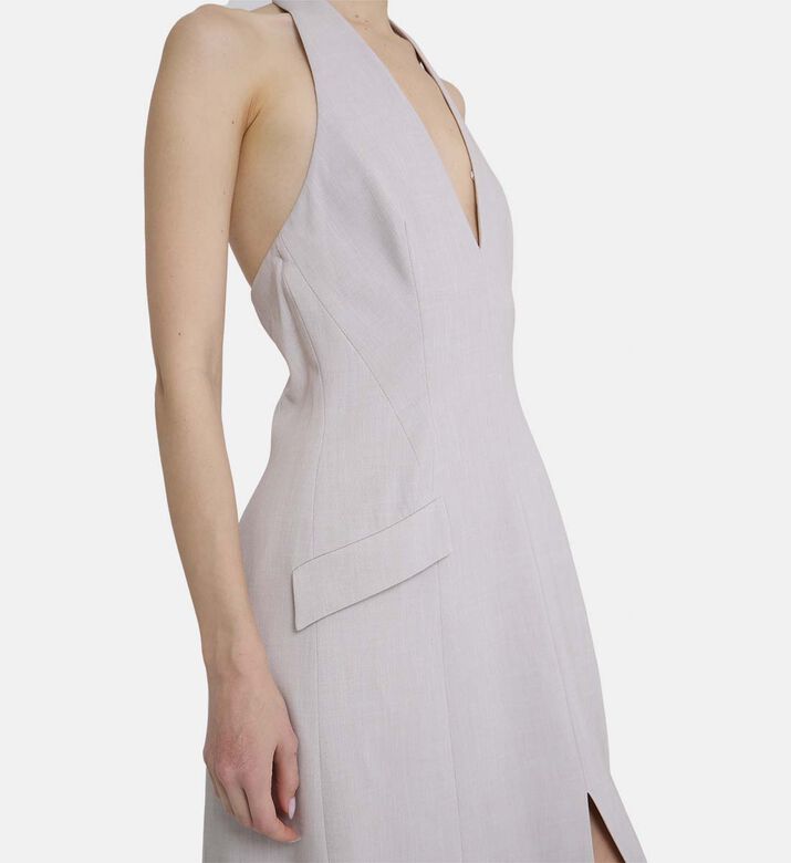 Flared Halter-neck Dress