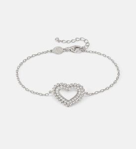 Lovecloud Cubic Zirconia Heart Silver Bracelet Lovecloud Cubic Zirconia Heart Silver Bracelet