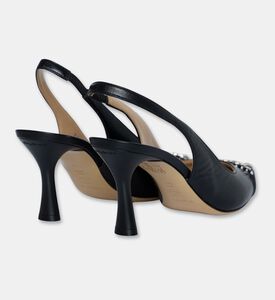 Baldinini Metal-detail Slingback Heels, Black, Eu-37, Packshot View