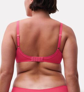 Chantelle Embroidered Underwired Bra, Red, 95, F, Model View