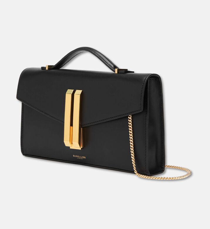 Demellier Oblong Shoulder Chain Handbag, Black, Packshot View
