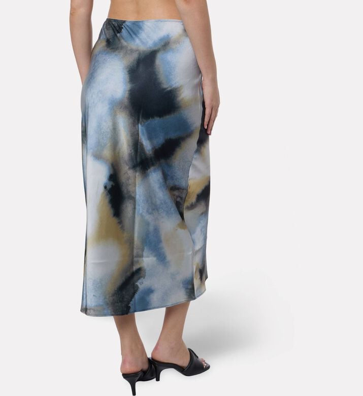 Samsoe Saagneta Long Satin Skirt, Model View