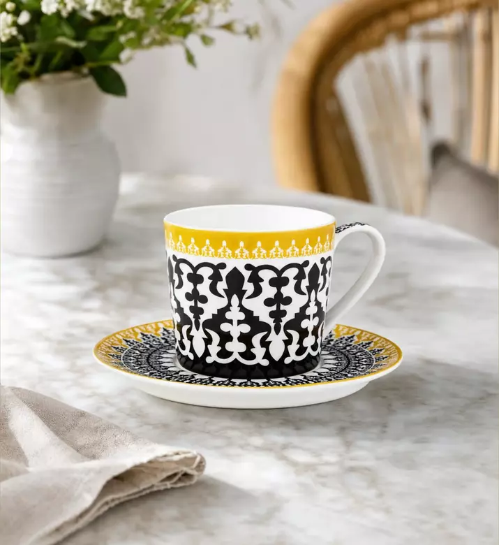 Images d Orient Safra Teacup Saucer 4-piece Set, Model View
