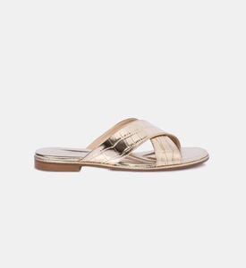 Crocodile-print Platinum Slipper Crocodile-print Platinum Slipper