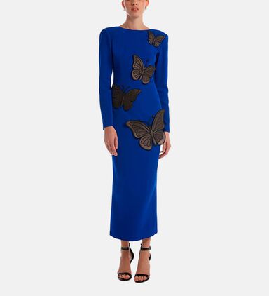 Libere Midi Crepe Dress Sleeve
