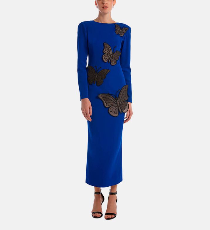 Libere Midi Crepe Dress Sleeve