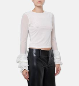 Alice and Olivia Delina Logo-detail Oversized Hoodie, Model View