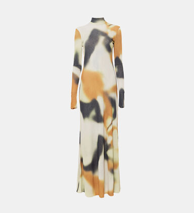 Nemy Smudged Graffiti Maxi Dress
