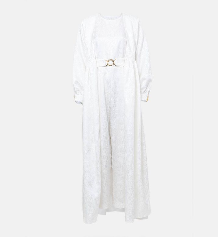 Aura Long-sleeve Cape Jumpsuit