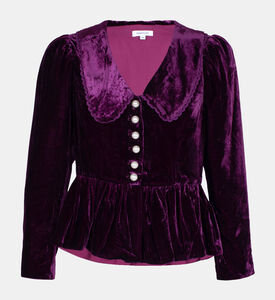 بلوزة الأميرة المخملية بيبلوم