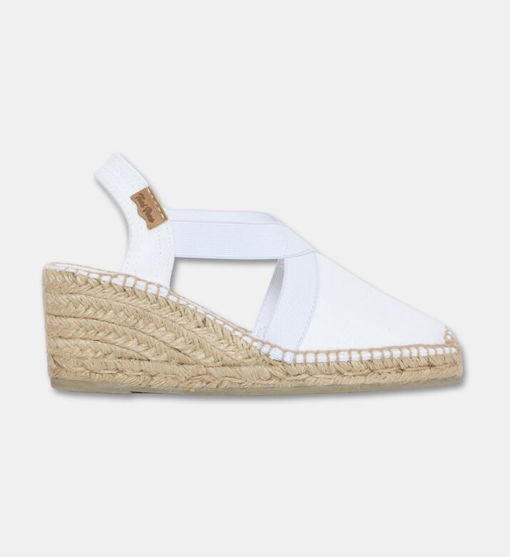 Toni Pons Ter Linen Mid-wedge Espadrille, White, Eu-40, Packshot View