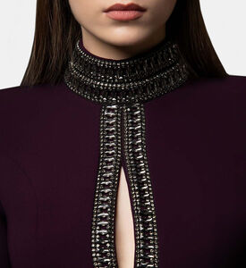 Crystal-embellished Long-sleeve Dress