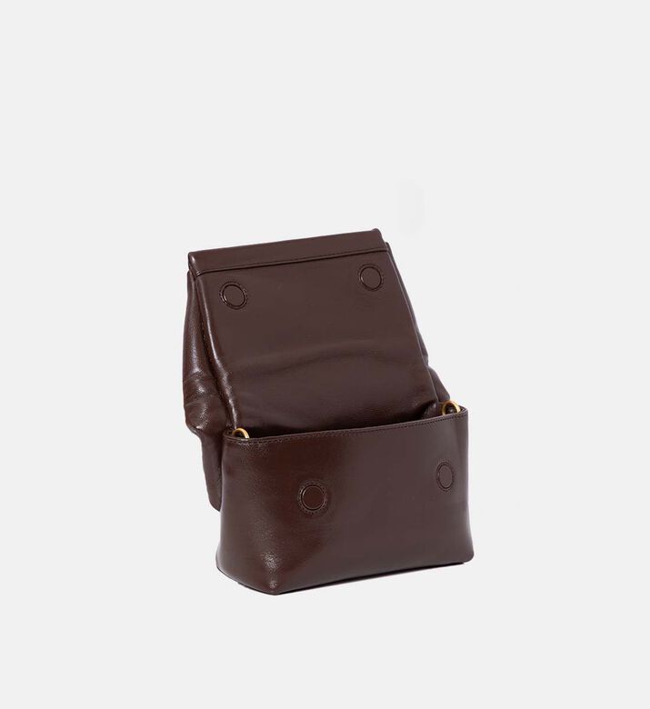 Leather Top Handle Small Twister Bag