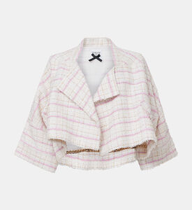 جاكيت بونشو بنقشة سلة