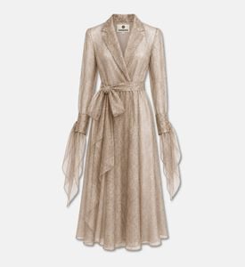 Savanna Coat Silk, Brown, Packshot View