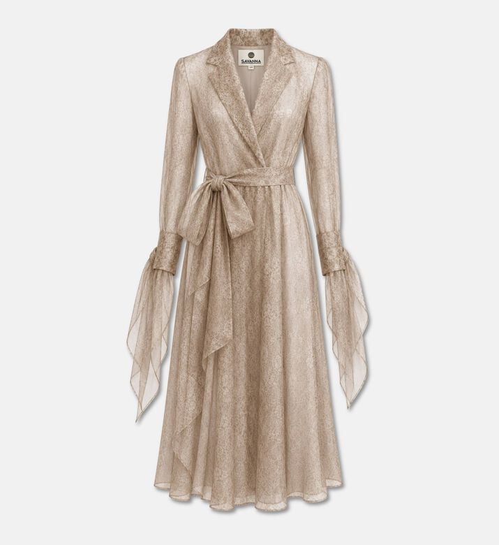 Savanna Coat Silk, Brown, Packshot View