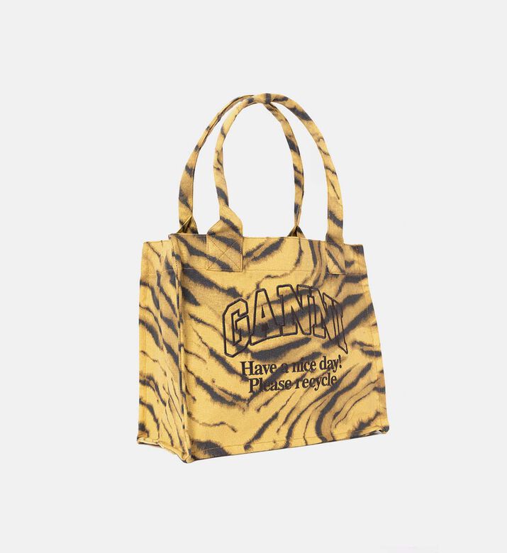 Ganni Large Zebra-print Shopper Bag, Packshot View