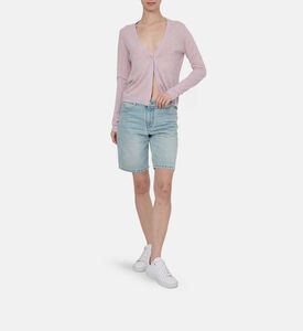 كارديغان مانيلا طويل الأكمام محبوك