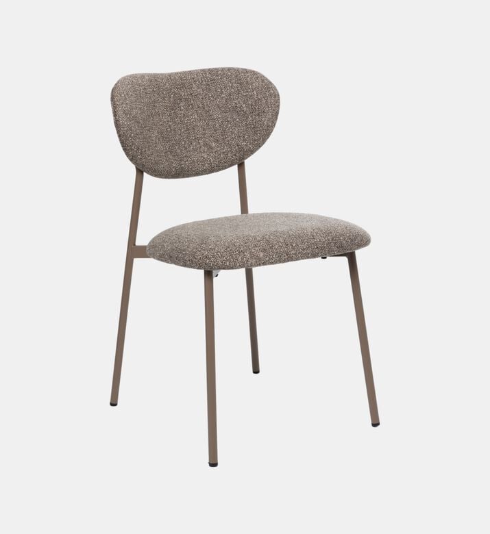 Home Deco and More Leo Padded Dining Chair, Brown, Packshot View Home Deco and More Leo Padded Dining Chair, Brown, Packshot View