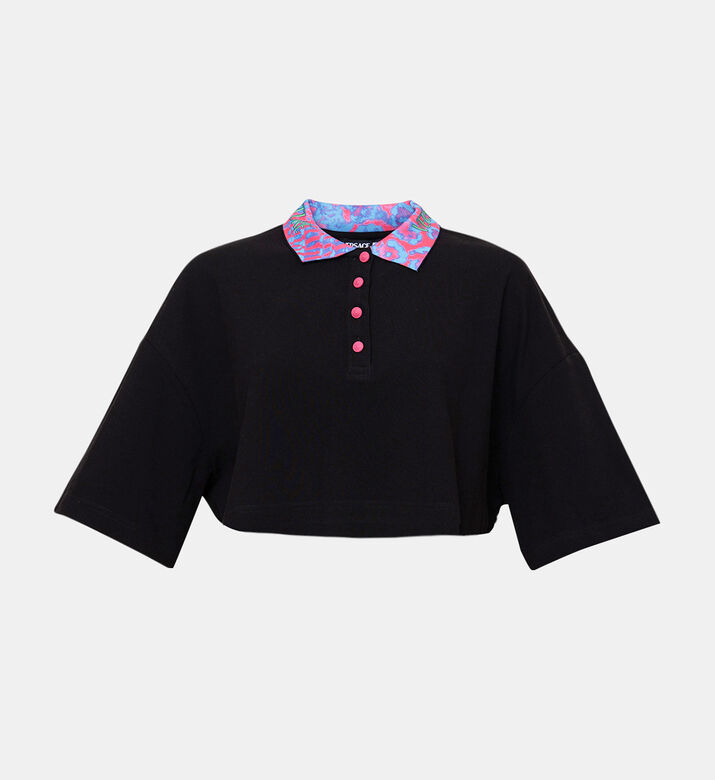Logo Cropped Cotton Top