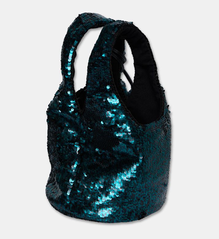 JW Anderson Mini Sequin Shopper Bag, Teal, Packshot View