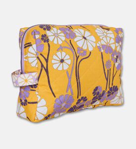 Karma on the Rocks Kiku Mustard Flora-print Medium Pouch, Packshot View