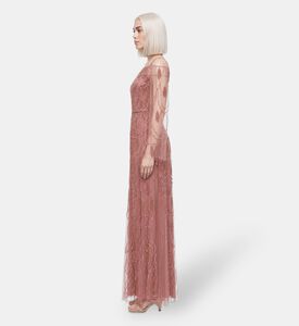 Suzy Matar Sequinned Tulle Evening Gown, Model View