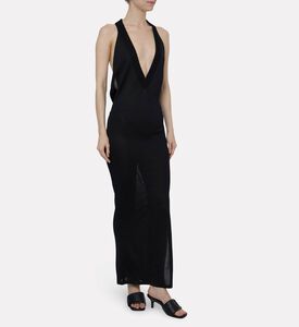 The Attico Halter-neck Maxi Dress, Model View