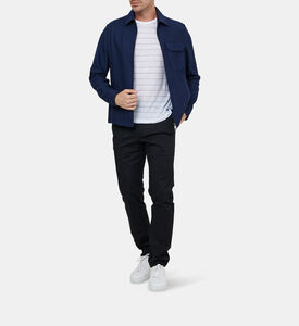 قميص فضفاض قطن بجيب أمامي بغطاء قلاب