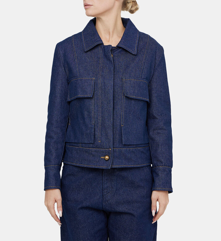 Cotton Patch Pockets Denim Jacket