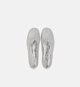 حذاء باليه مزين بأحجار الراين