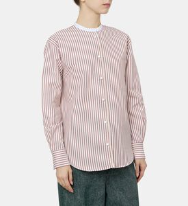 قميص أوكسفورد مخطط من مزيج قطن