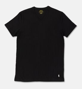 Ralph Lauren Cotton Regular-fit V-neck T-shirt, Black, S, D, Packshot View