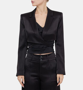Leone Cropped Wrap Blazer