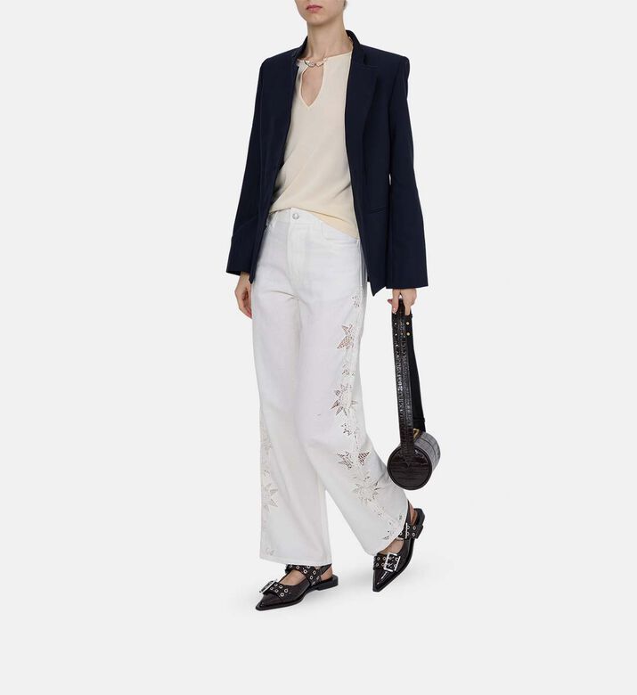 بلوزة ساياني بلا أكمام بزر إغلاق بشكل جناح