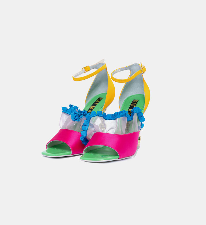 Ruffled Ribbon Sandals