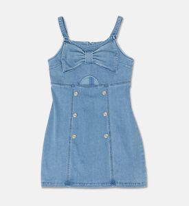 Twinset Denim Bow-accent Cut-out Dress, Packshot View