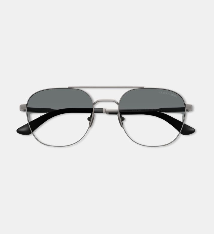 Giorgio Armani Pilot Metal Frame Rectangular-shaped Sunglasses, Packshot View