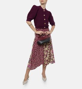 Ba and Sh Button-down Long-sleeve Cardigan, Purple, Xs, Model View