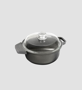 Risoli Granito Saucepot, Black, 24-cm, Packshot View