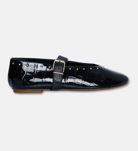 Schutz Croc-embossed Mary Jane Flats, Packshot View