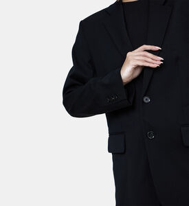 Techno-stretch Button Blazer