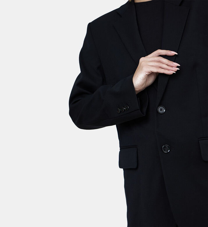 Techno-stretch Button Blazer