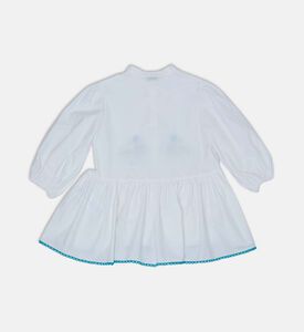 بلوزة مطرزة بأزهار