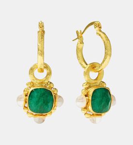 Ottoman Hands Earng Esther Emerald Pearl H, Packshot View Ottoman Hands Earng Esther Emerald Pearl H, Packshot View